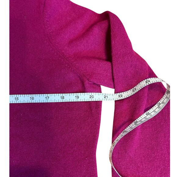 CHARTER CLUB Magenta 100% Cashmere Long Sleeve Turtleneck Sweater Women's XL - Picture 5 of 9